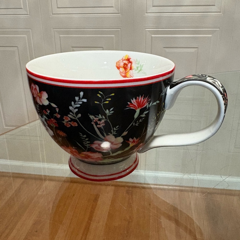 Potter's Studio Coffee Mug Colorful Abstract Design Floral . New.